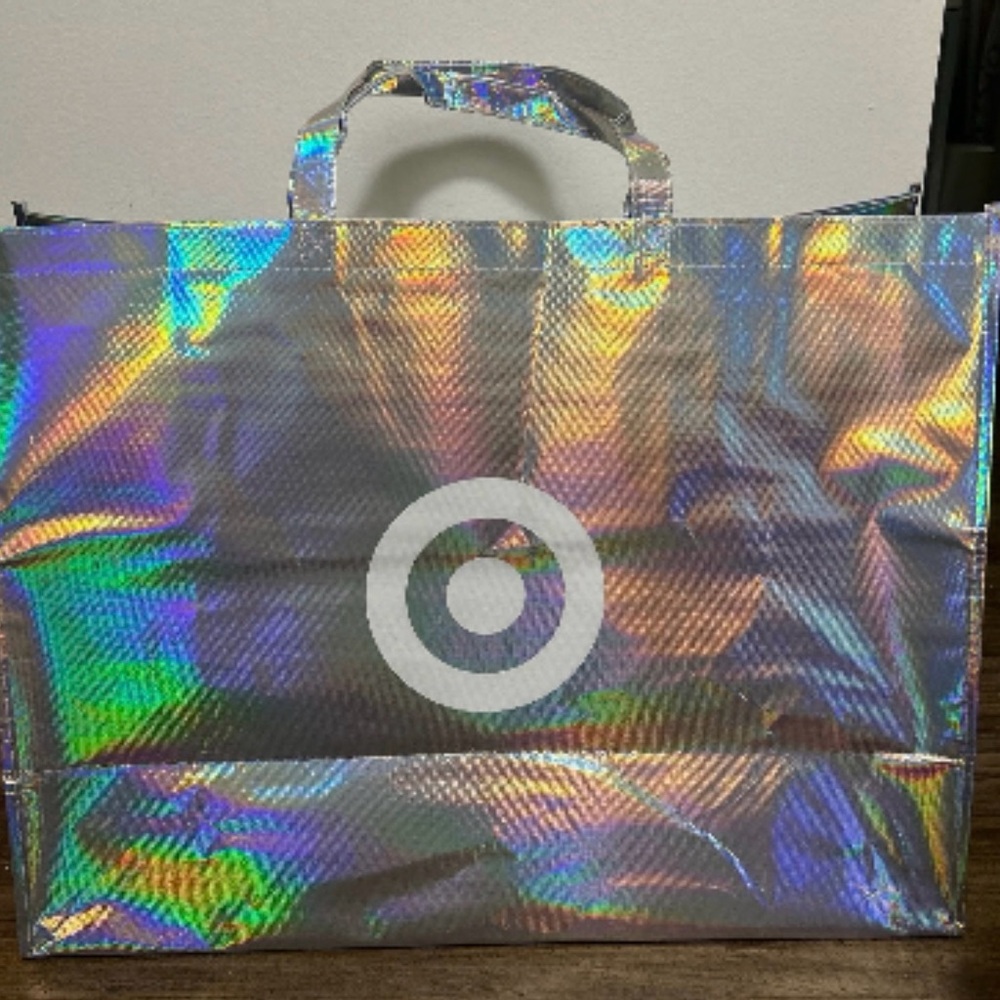 Target Holographic Tote Bag - Silver